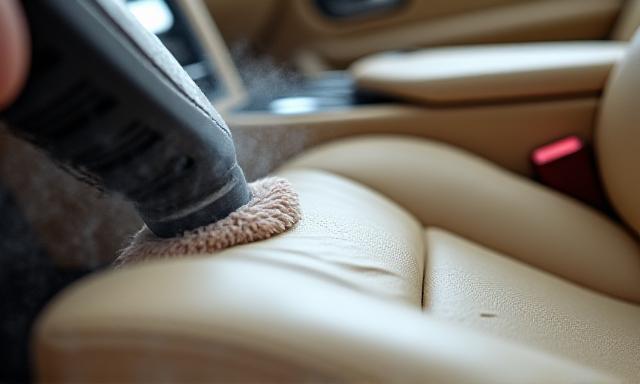 Dettaglio pulizia interni auto