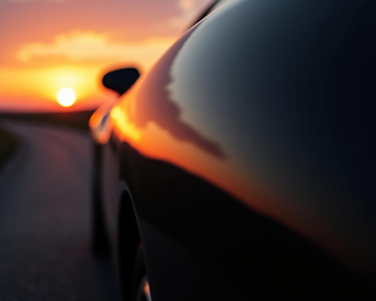 Auto lucida dopo il trattamento di detailing